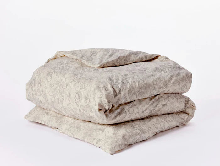 Holy Lamb Organics Undyed w grays bontanical Solana Organic Print Duvet Cover