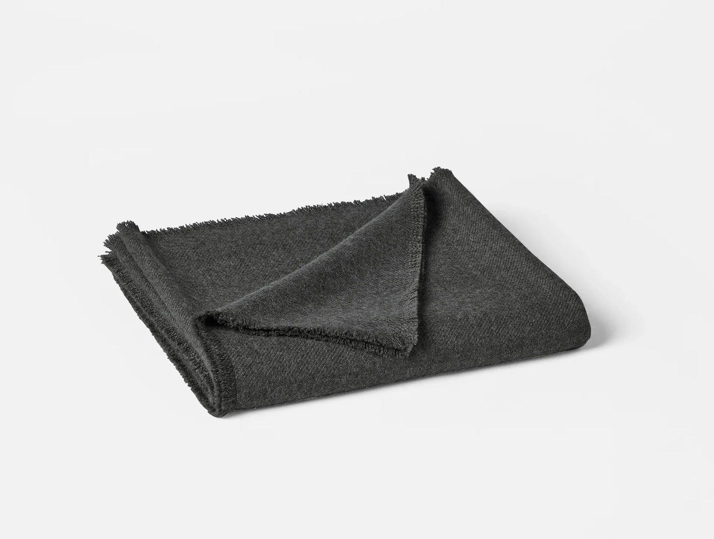 Coyuchi Throw Charcoal Heather Pacaya Alpaca Blanket
