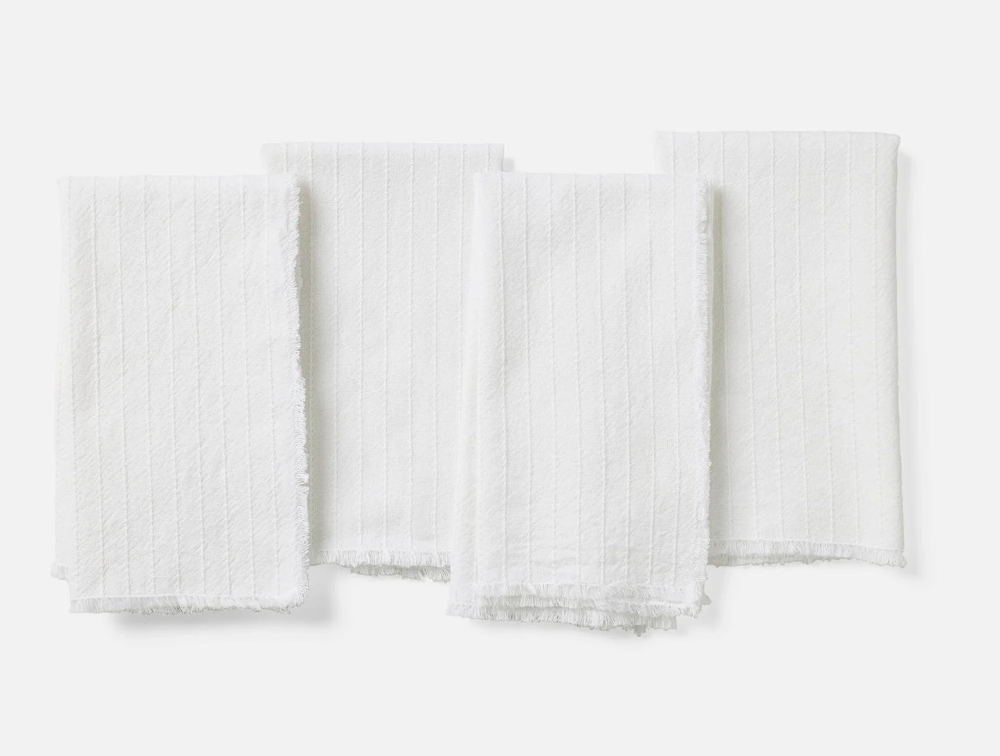 Fringe Stripe Organic Hand Towel, Set Of 2