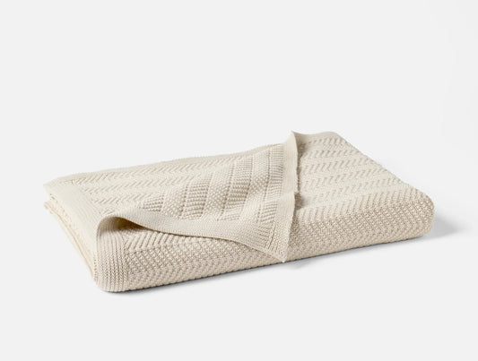 Coyuchi Sand Dollar Hermosa Organic Knit Throw