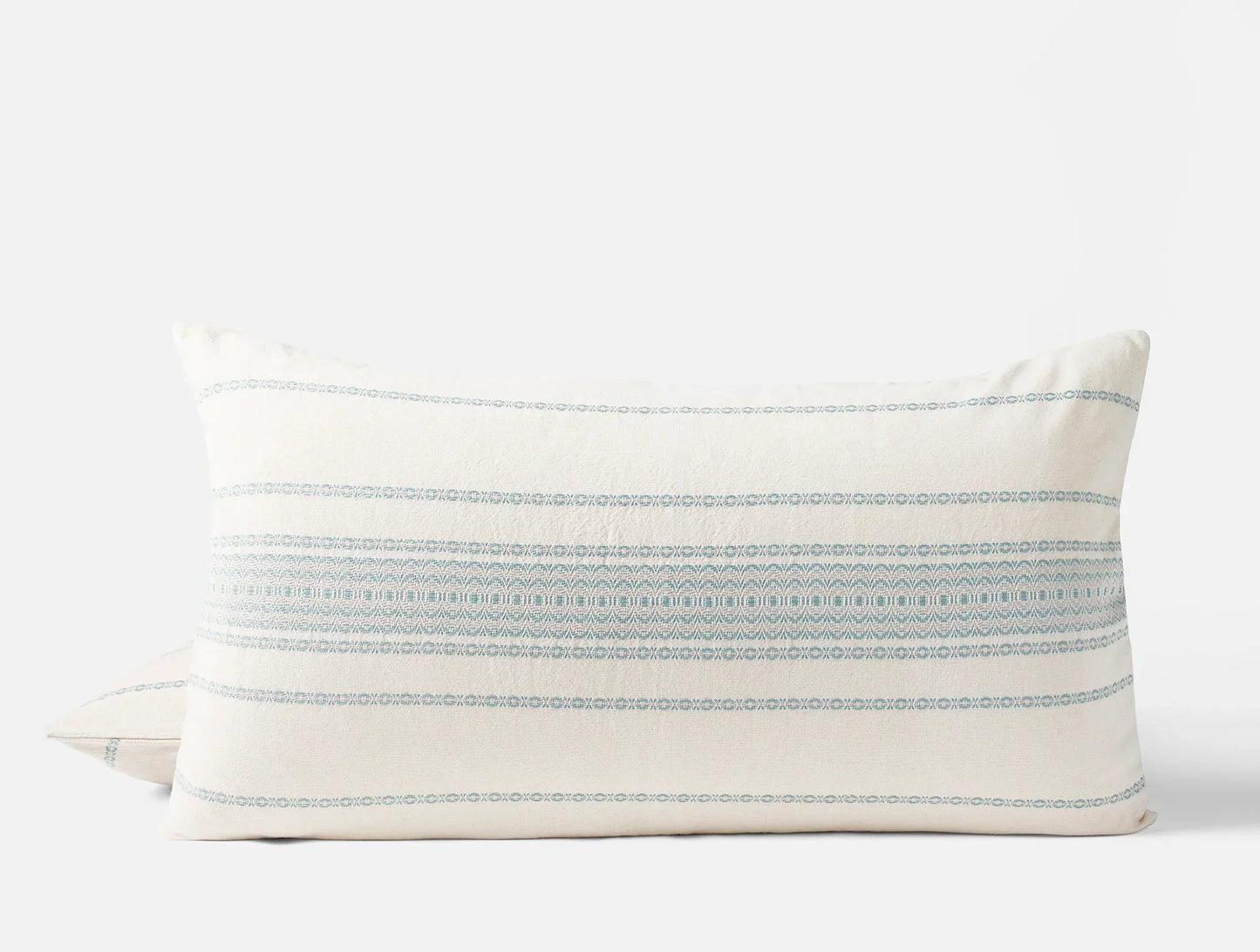 Coyuchi King Sham Undyed w Surf Rippled Stripe Organic Duvet Cover