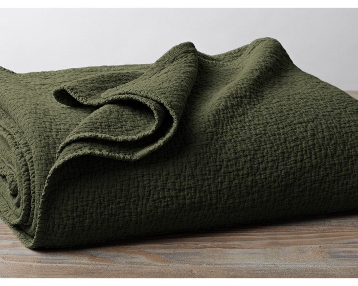 Organic matelasse online blanket