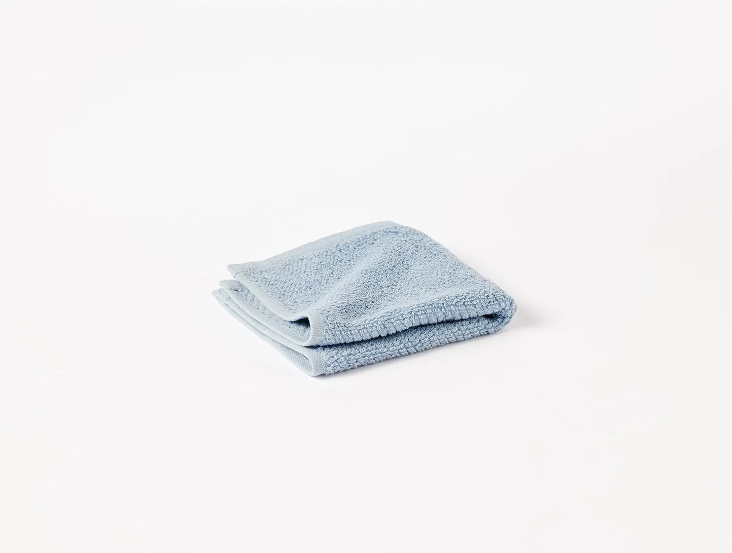 Coyuchi Wash Cloths - Set of 6 Stone Blue Air Weight Organic Towels & Bath Mats