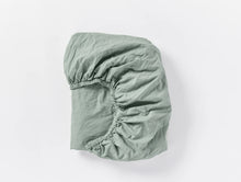 Load image into Gallery viewer, Organic Crinkled Percale Fitted Sheet