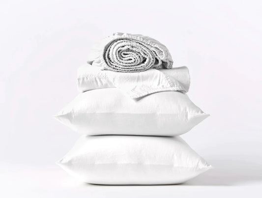 Coyuchi Alpine White Cloud Soft Organic Sateen Sheet Set