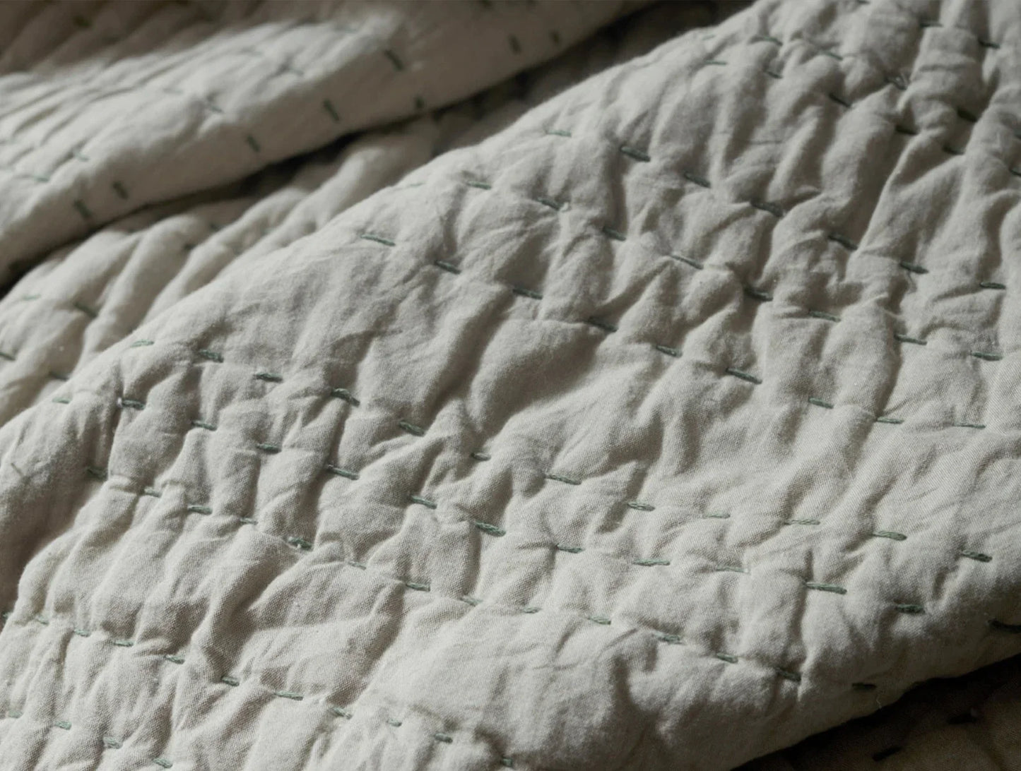 Coyuchi Channel Handstitched Organic Quilt