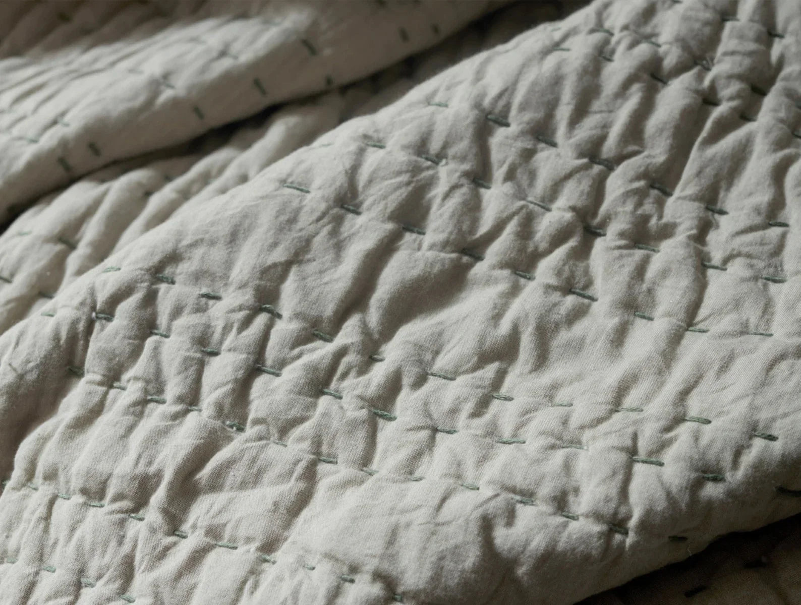 Coyuchi Channel Handstitched Organic Quilt