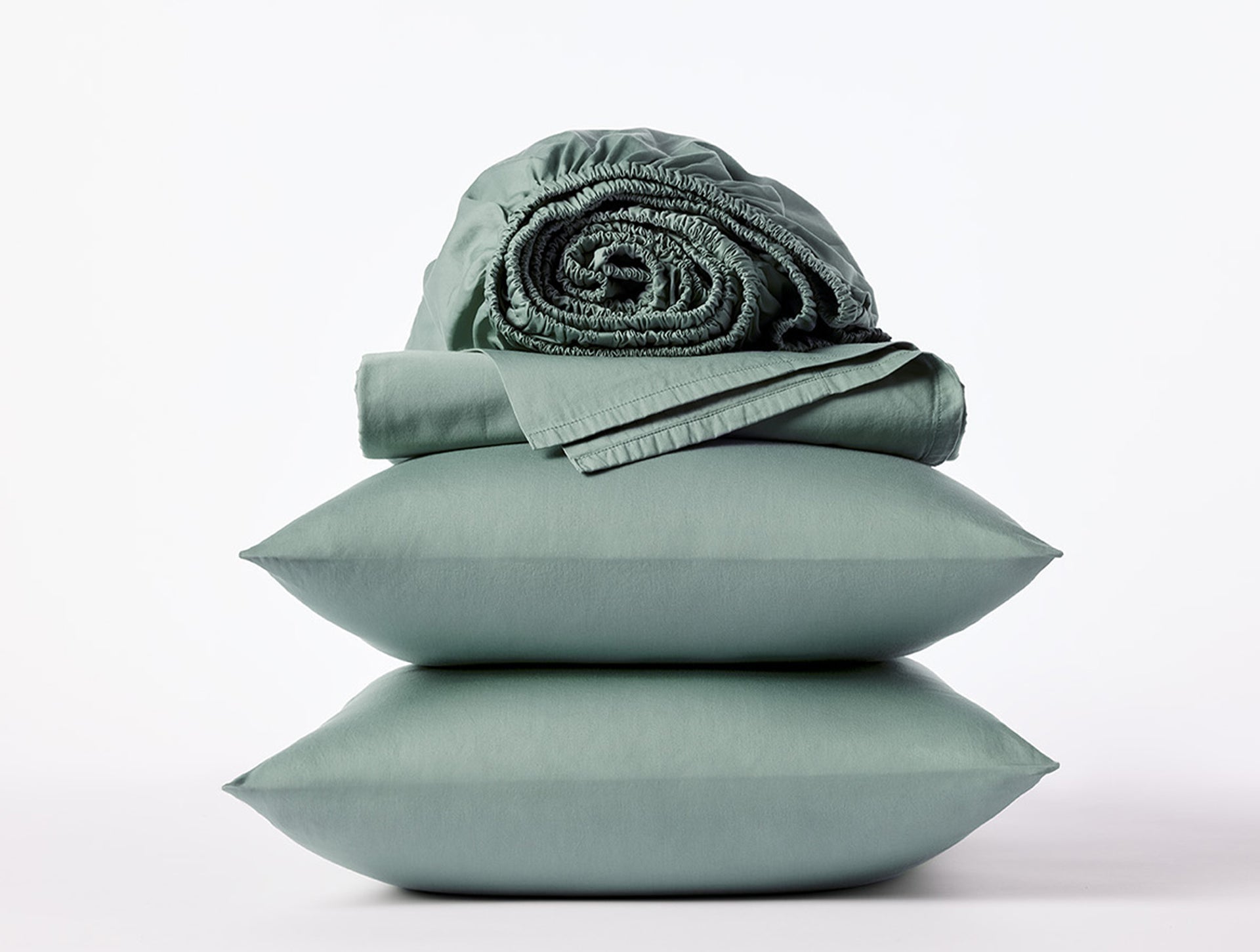 Coyuchi Sage Organic Cloud Soft Sateen Sheets