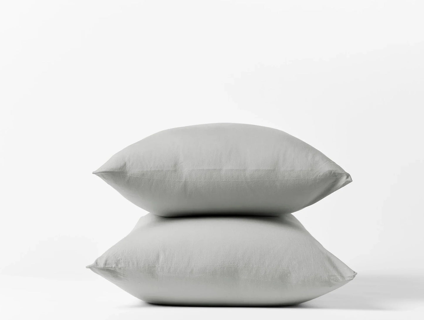 Coyuchi Standard Queen Pillowcase Set Pewter Organic Crinkled Percale Sheet Set