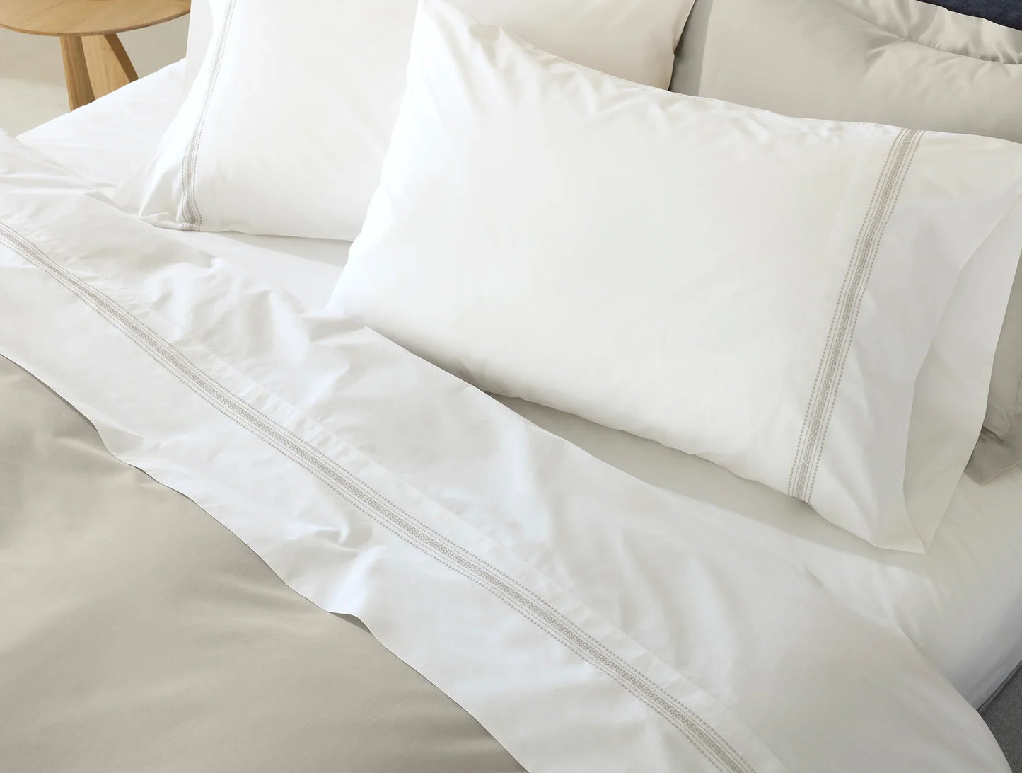 Landscape Embroidered Organic Percale Sheet Set