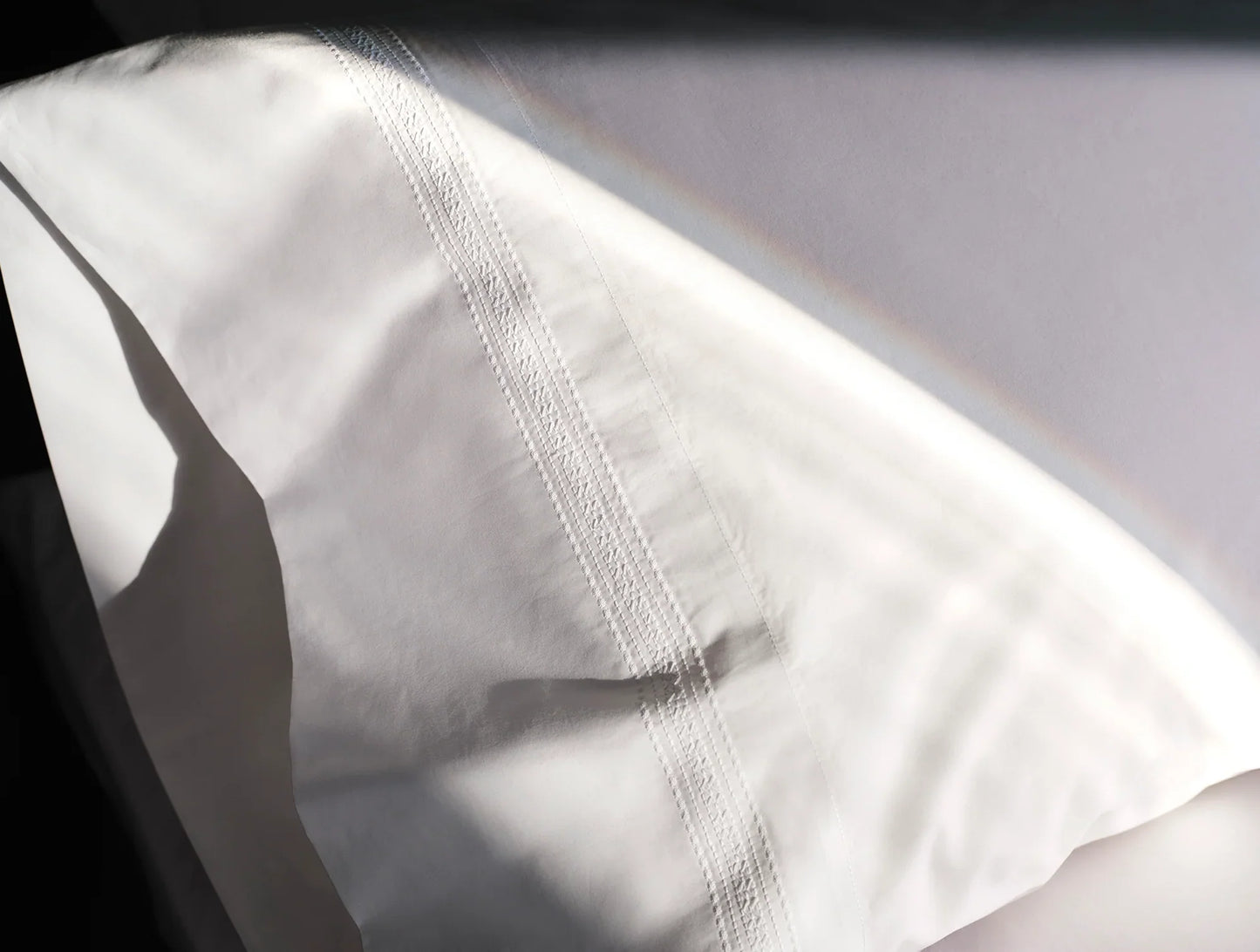 Landscape Embroidered Organic Percale Sheet Set