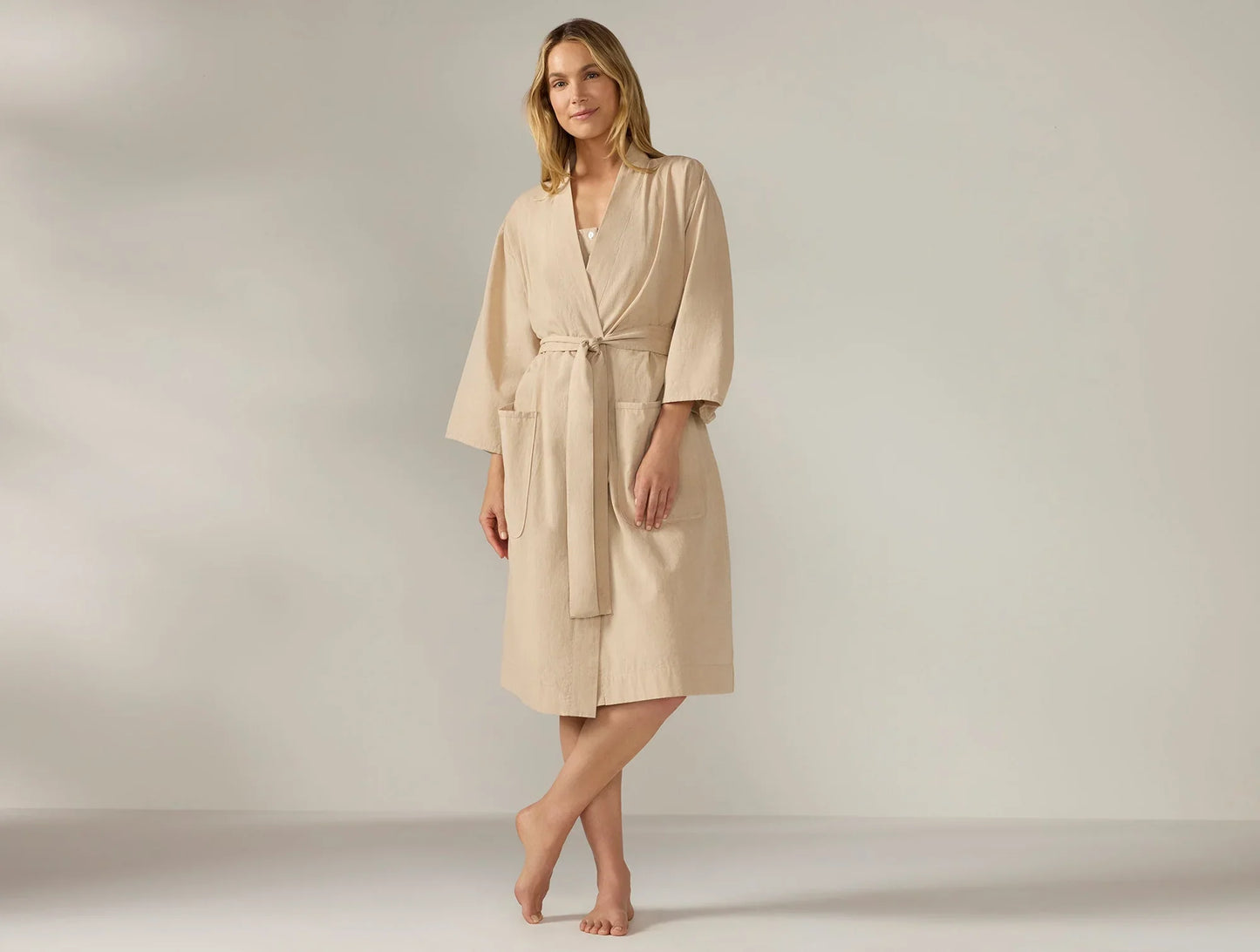 Coyuchi Small Hazel Chambray Women’s Isla Organic Cotton Robe