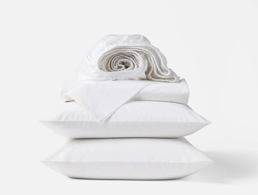 Vista Embroidered Organic Percale Sheet Set