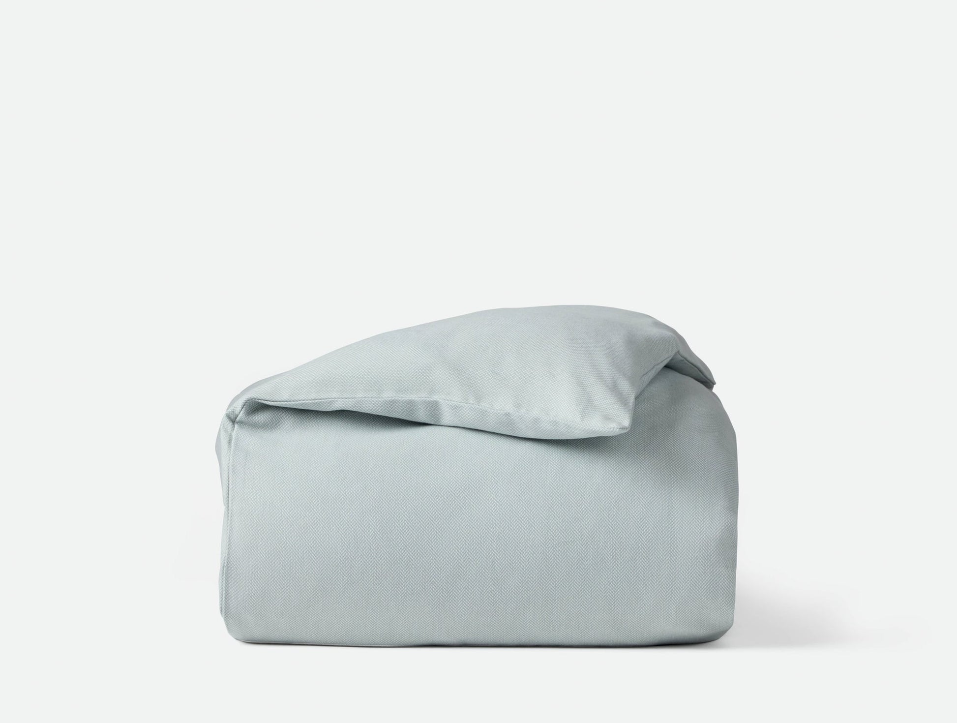 Coyuchi Full Queen Thyme Herringbone Cloud Brushed Organic Flannel Duvet Cover