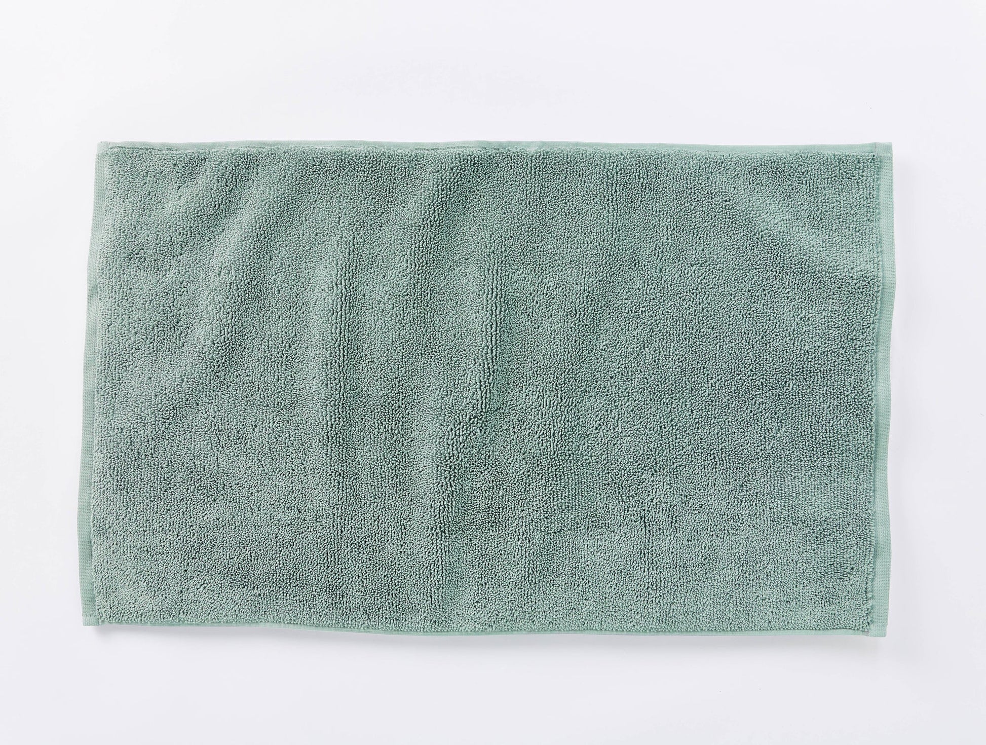 Coyuchi Bath Mat 19" x 32" Seafoam Cloud Loom Organic Towels & Bath Mat