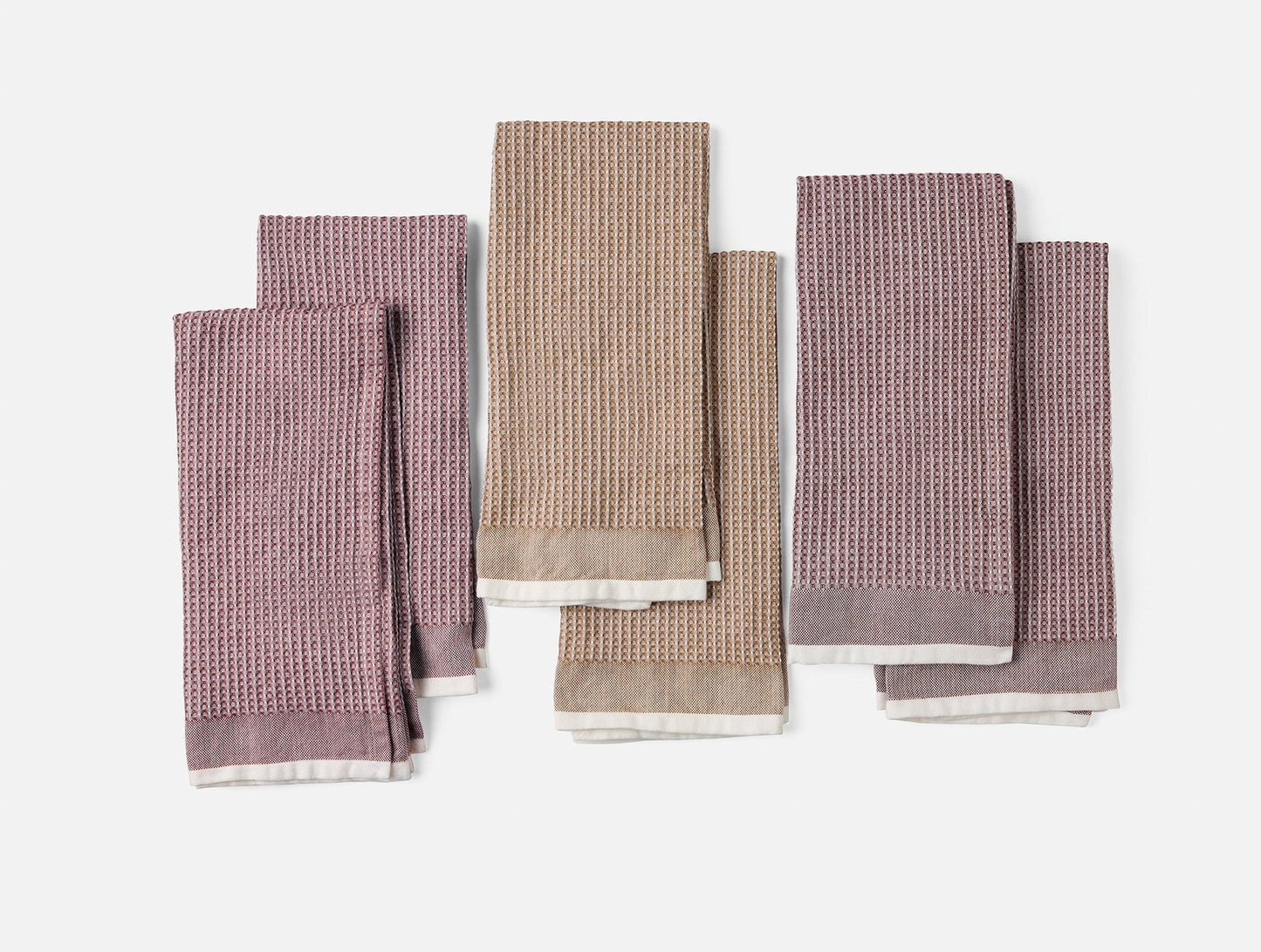 Organic Waffle Kitchen Towels, Set of 6