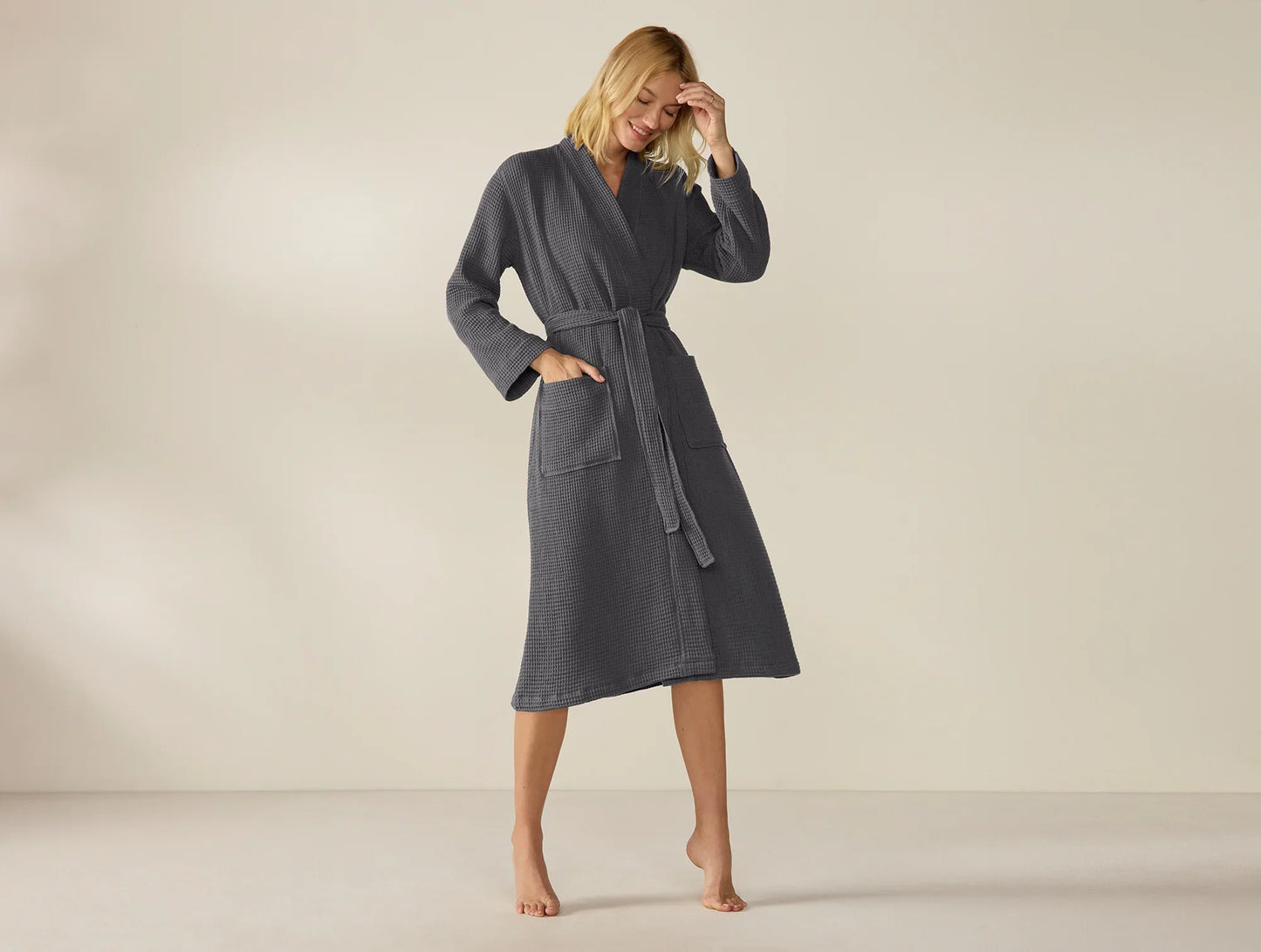 Unisex Organic Waffle Robe