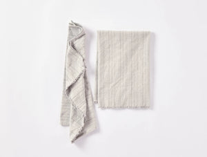 Fridge Stripe Organic Hand Towel - Set of 2