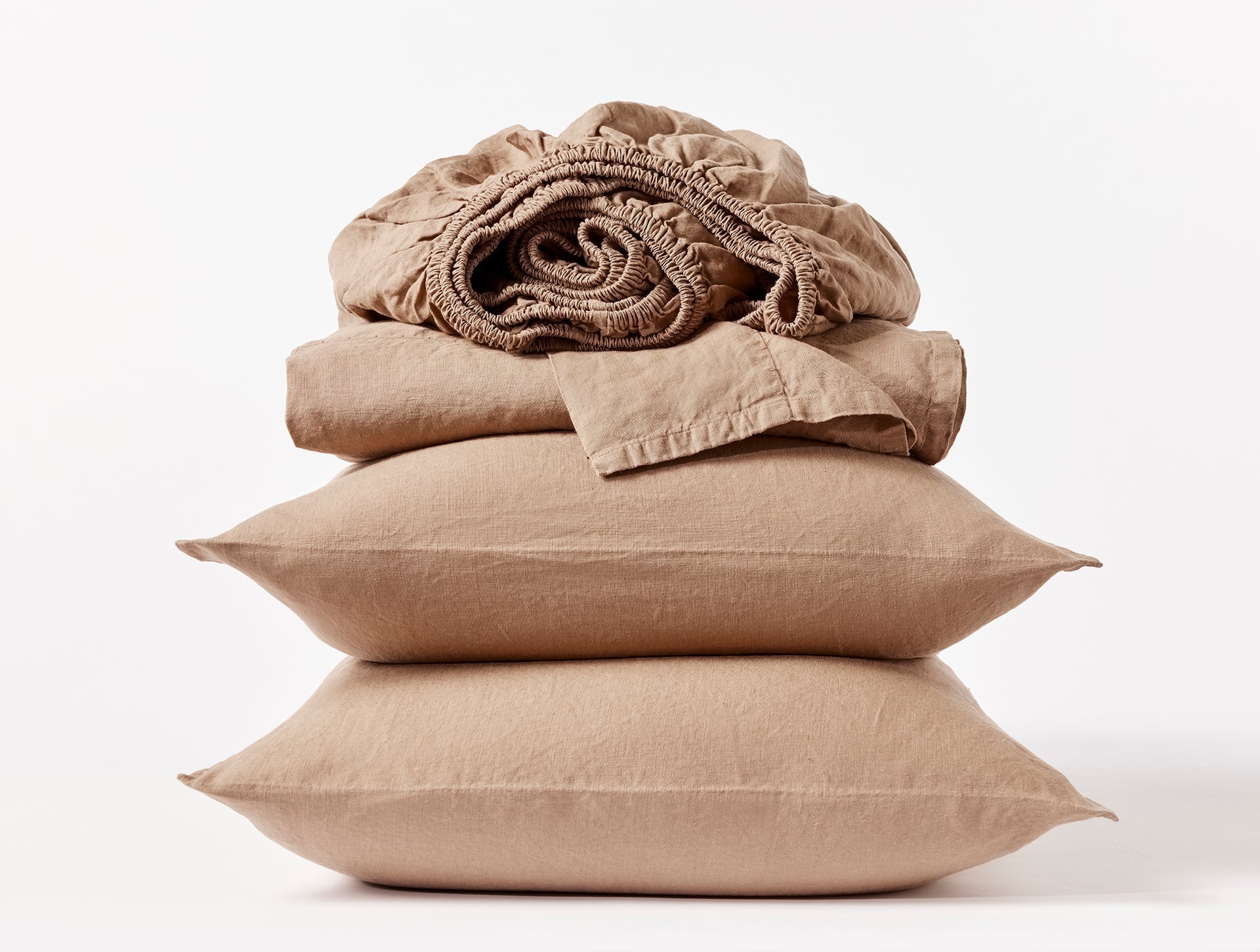 Coyuchi Doe Organic Relaxed Linen Fitted Sheet