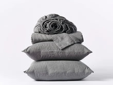 Load image into Gallery viewer, Organic Relaxed Linen Fitted Sheet