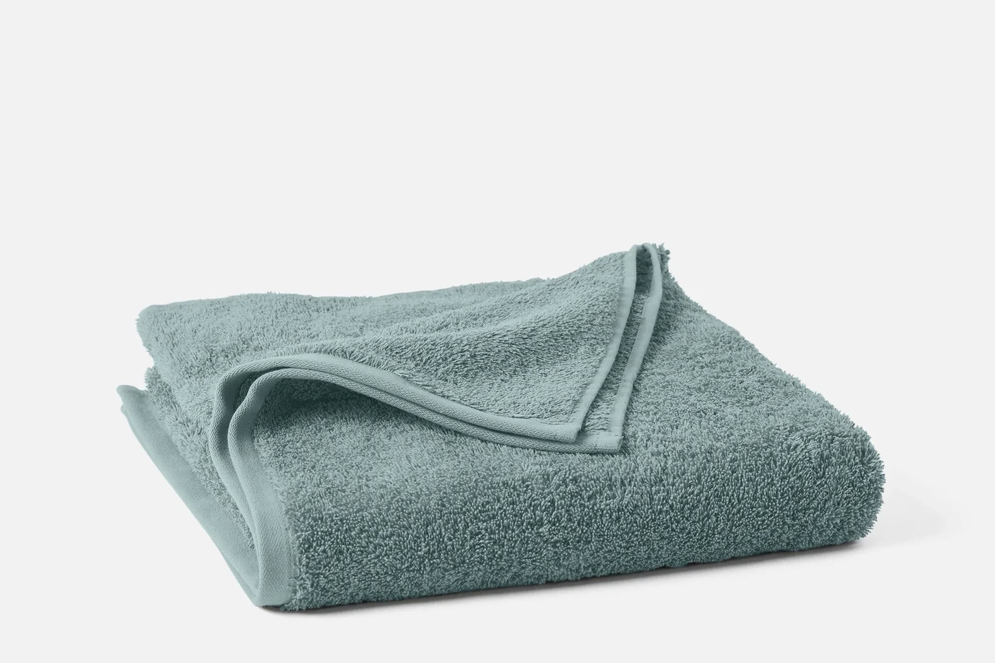 Coyuchi Bath Sheet Pacific Blue Cloud Loom Organic Towels & Bath Mat