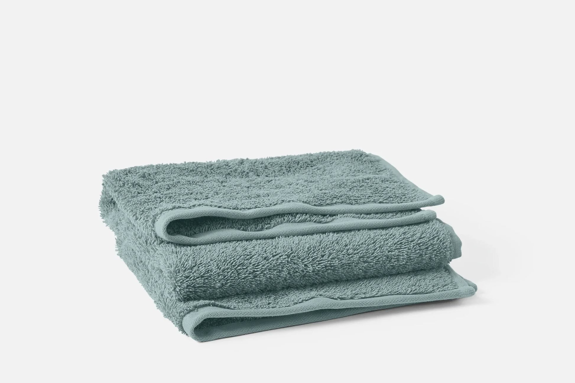 Coyuchi Hand Towel Pacific Blue Cloud Loom Organic Towels & Bath Mat