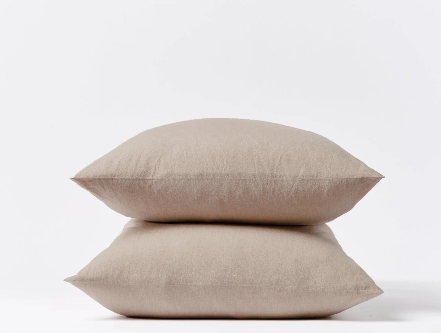 Coyuchi Standard Queen Pillowcase Set Hazel Chambray Organic Crinkled Percale Sheet Set
