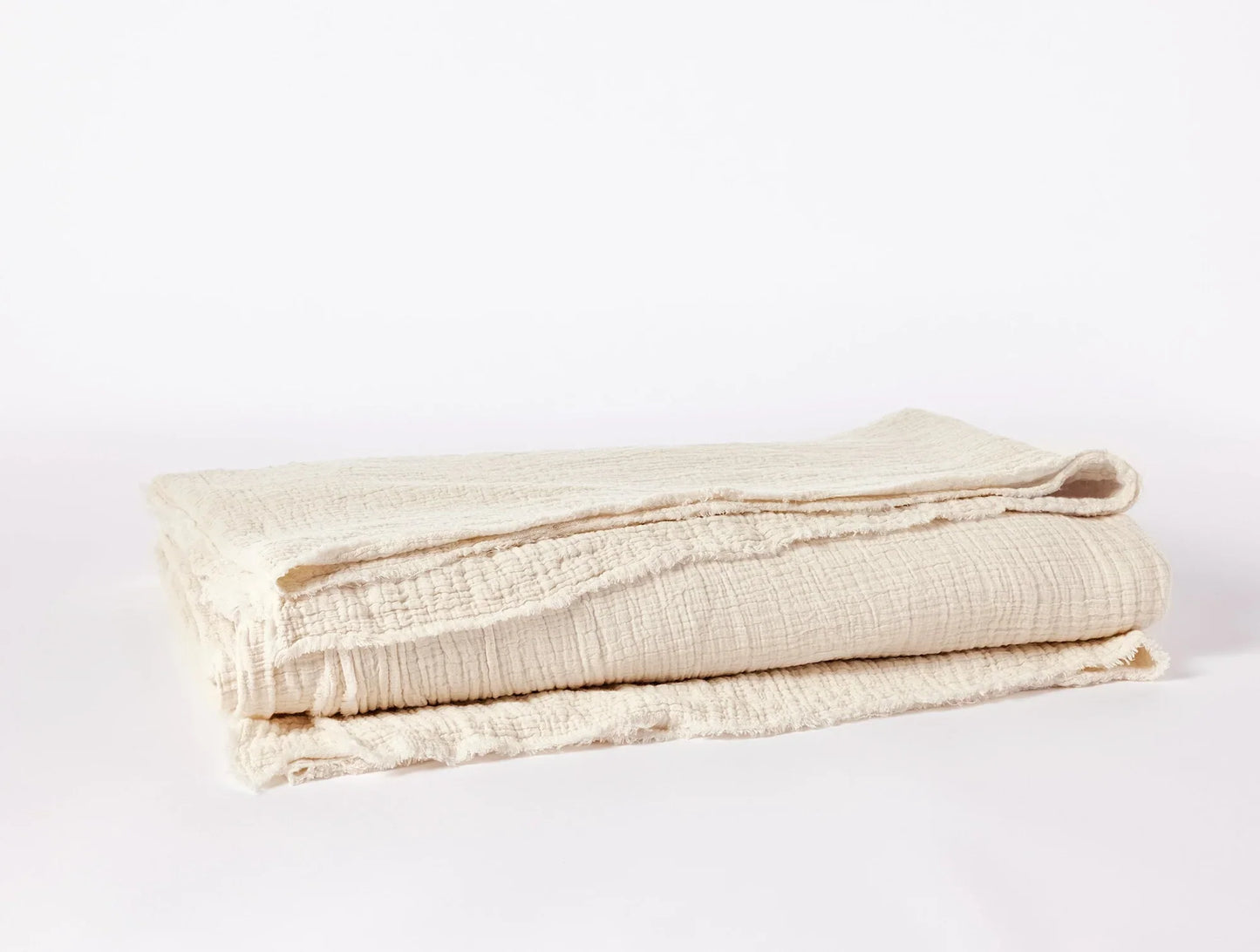 Coyuchi King Undyed Topanga Organic Matelasse Blanket