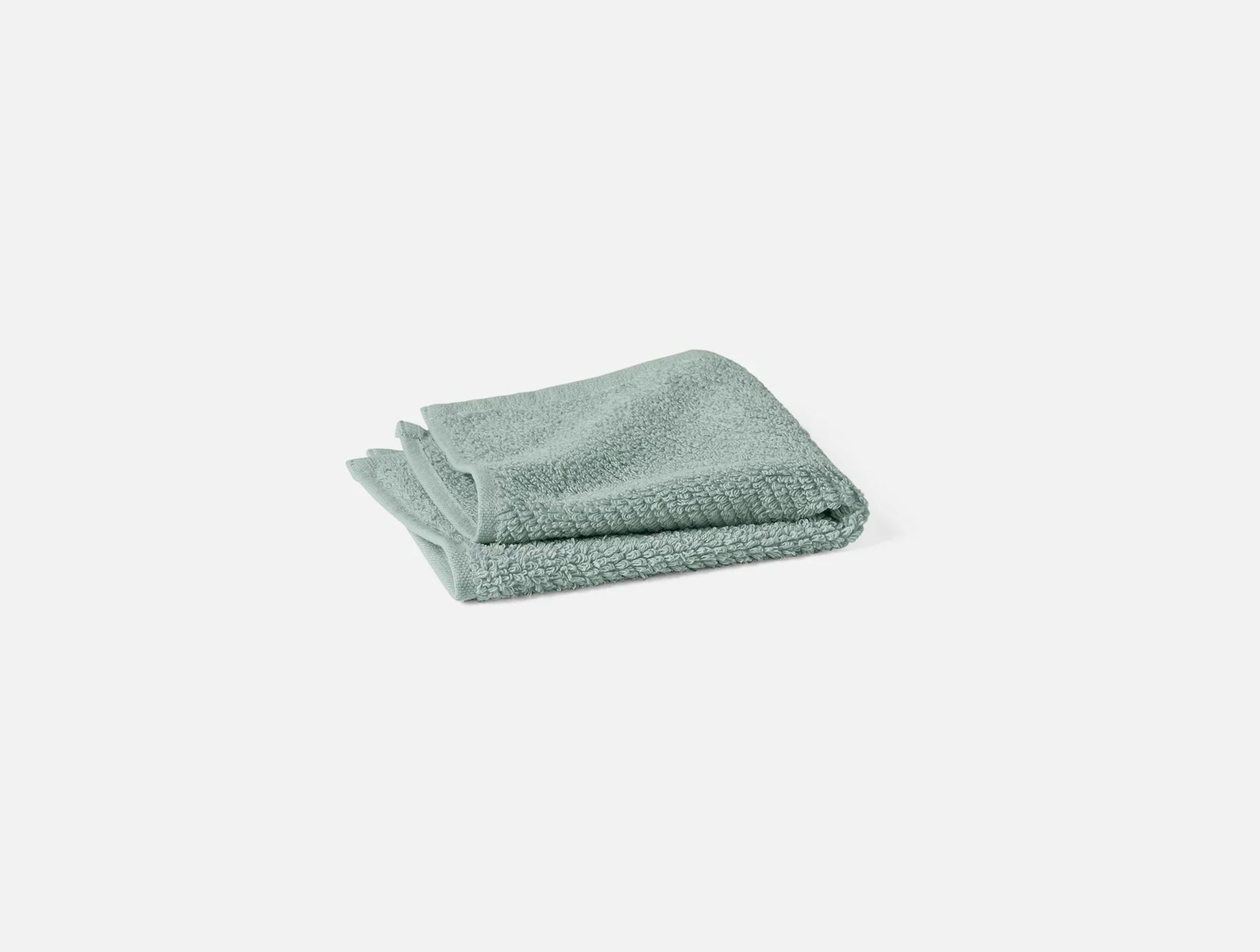 Coyuchi Wash Cloths - Set of 6 Sea Mist Air Weight Organic Towels & Bath Mats