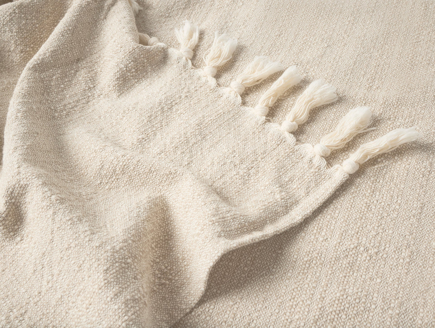 Coyuchi Undyed w Khaki Lido Organic Throw