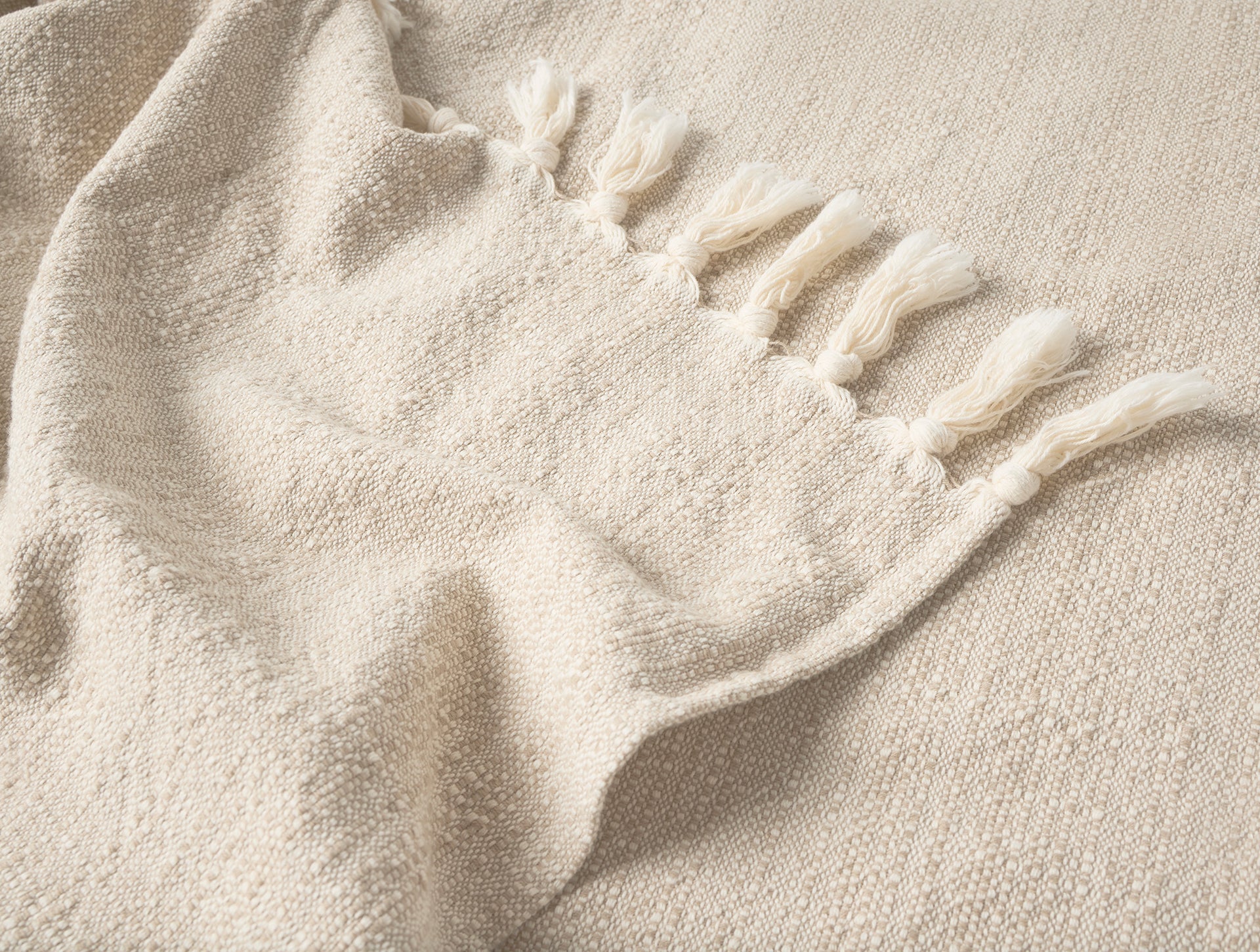 Coyuchi Undyed w Khaki Lido Organic Throw