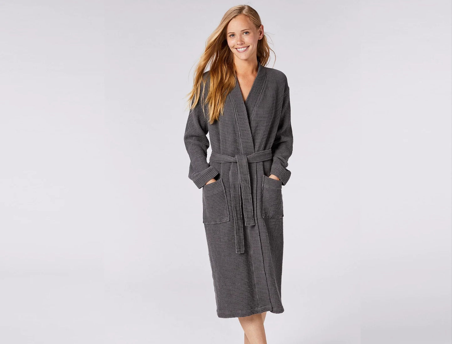 Unisex Organic Waffle Robe