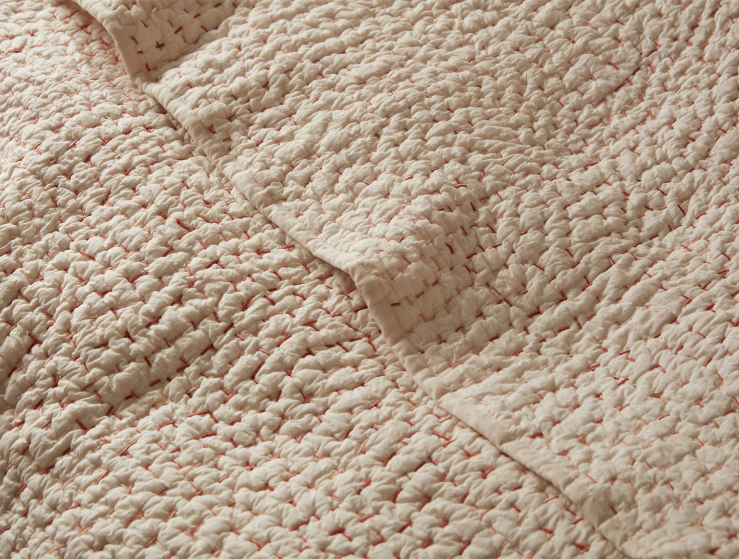 Coyuchi Euro Sham Undyed Pebbled Handstitched Organic Quilt