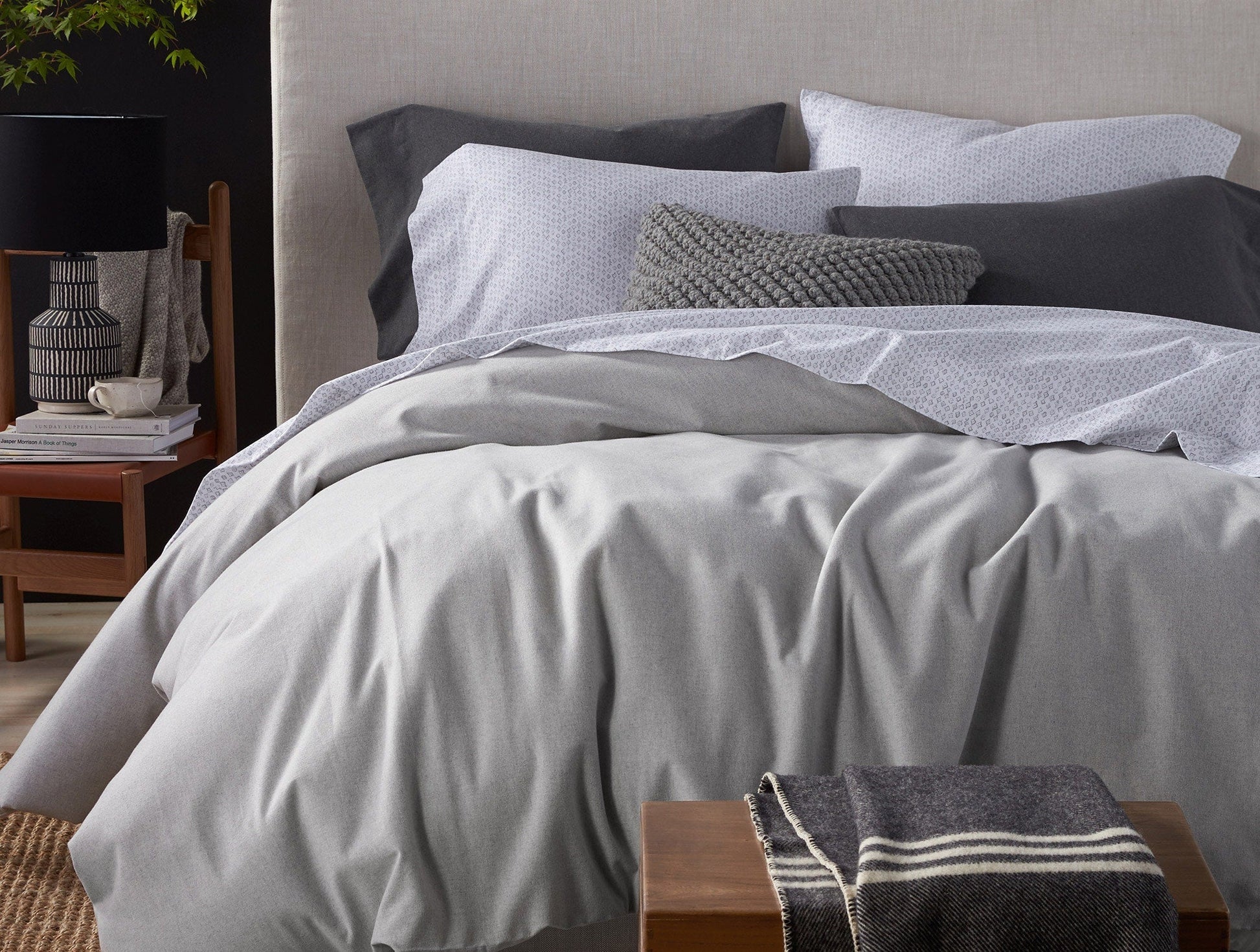 Coyuchi Cloud Brushed Organic Flannel Duvet Cover