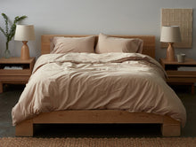 Load image into Gallery viewer, Coyuchi Hazel Chambray Organic Crinkled Percale Duvet Cover