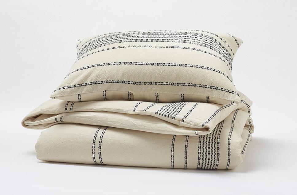 Organic Rippled Stripe Duvet Cover and Sham - Holy Lamb Organics
